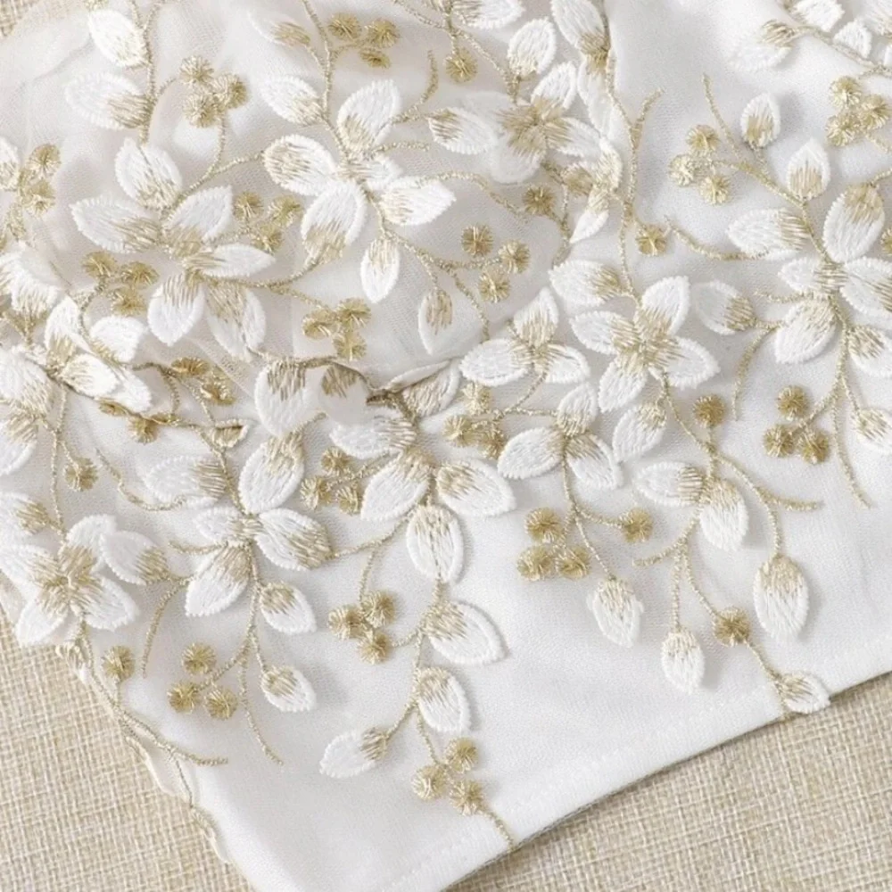 ✨White & Gold Bustier Style Crop✨ - Picture 3 of 5